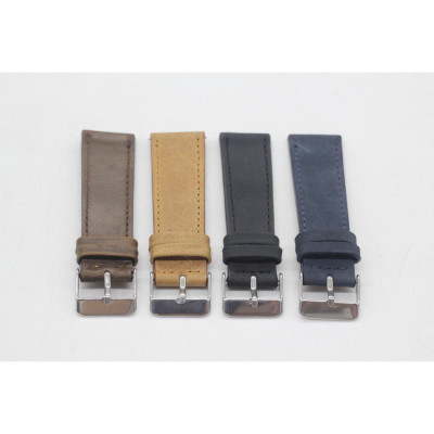 Dây Da Bò Sáp Khoá Gập. Dây Đồng Hồ Da Songhan Leather WSOP01.Size 16,18,20,22,24, Bảo Hành 6 tháng