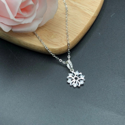 Dây Chuyền Vòng Cổ Nữ Bông Hoa Đính Đá Lấp Lánh BẠC HIỂU MINH DMD489