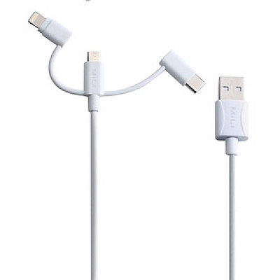 Dây Cáp Sạc 3 Trong 1 MicroUSB/USB Type-C/Li - MiLi 1m - HI-L31 - Hàng Chính Hãng