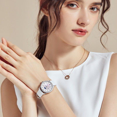 Đồng hồ nữ chính hãng I&W CARNIVAL IW582G-1 Kính sapphire ,chống xước ,Chống nước 30m ,Bảo hành 24 tháng,Máy cơ (Automatic),dây da cao cấp, thiết kế đơn giản dễ đeo