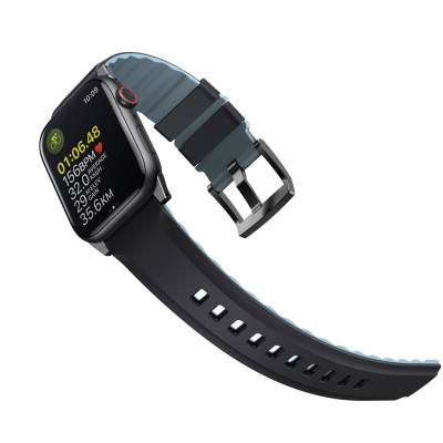 Dây đeo UNIQ Linus Waterproof Airsoft Silicone 38/40/41mm For Apple Watch Series 1-8/SE mềm mịn chống thấm mồ hôi nước