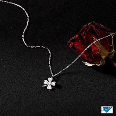 Dây chuyền nữ mặt cỏ 4 lá chất liệu bạc MS08c