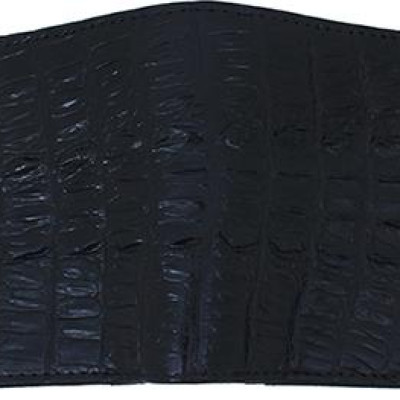 Ví nam da cá sấu BALZIO MWCROC B W02-BL