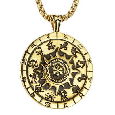 Dây chuyền nam bằng Titan 12 cung hoàng đạo - ZN23