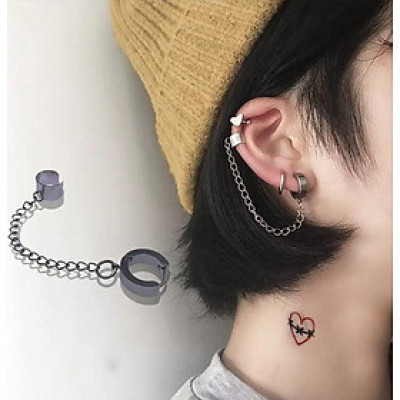 Đôi bông tai kẹp xương tai nam nữ ngầu bá cháy