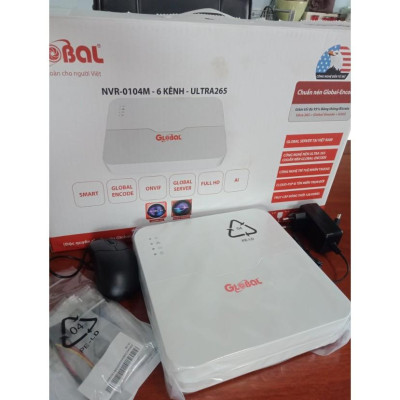 Đầu Ghi GLOBAL IP NVR - 0104M - 6 Kênh Ultra 265 Hàng chính hãng