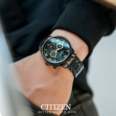 Đồng Hồ Nam Citizen Dây Kim Loại Máy Eco-Drive AP1055-87X - Mặt Xanh (Sapphire)