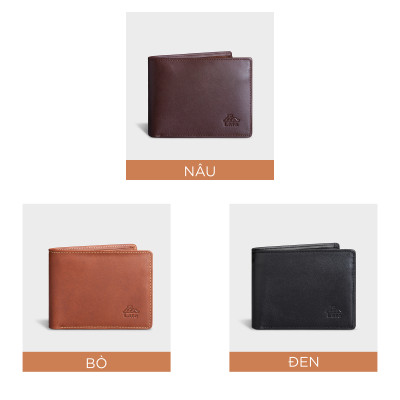 Ví nam da bò Lata ( Thời trang nam - Ví da thật LVN69 )
