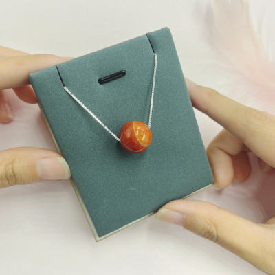 Dây Chuyền Bạc Nữ S925 Gắn Đá Mã Não BAC_NL11