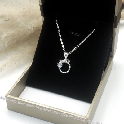 Dây Chuyền Bạc 925 Đính Đá Nhân Tạo Cao Cấp Bạc Hiểu Minh DMD534