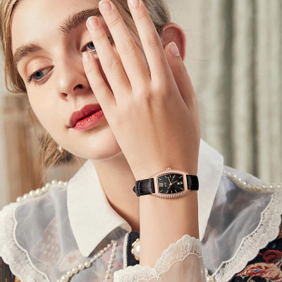 Đồng hồ nữ chính hãng IW Carnival IW537L-5 Kính chống xước ,Chống nước 30m ,Bảo hành 24 tháng,Máy pin Quartz,dây da đen xịn,thiết kế mặt chữ nhật đơn giản dễ đeo