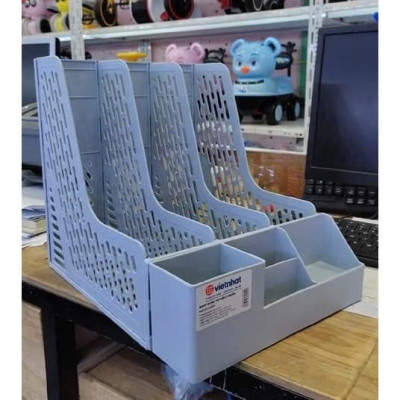 Khay Đựng Tài Liệu 3 Ngăn Việt Nhật - Hàng chính hãng 