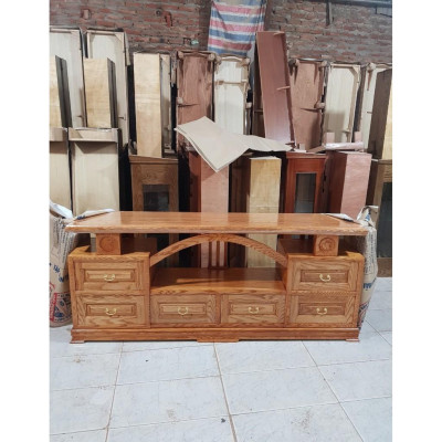 Kệ tivi kiểu vòm gỗ sồi m8, 2m,2m2