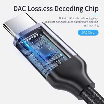 Cáp USB Type C to 3.5mm cao cấp - Hàng Chính Hãng