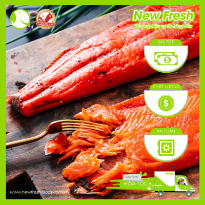 [GIAO NHANH HCM] Cá Hồi Chile Xông Khói - Khay 500Gr