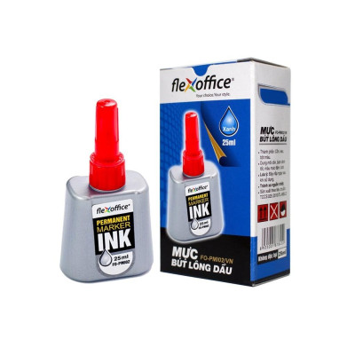Mực Bút Lông Dầu Flexoffice FO-PMI02 - Mực Đỏ