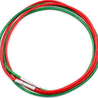 Combo 2 sợi dây vòng cổ cao su - xanh lá + đỏ DCSXLO1