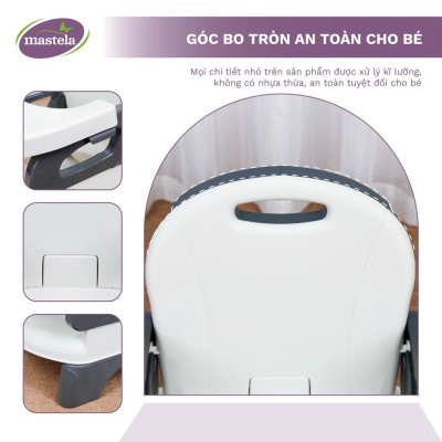Ghế ngồi ăn bằng nhựa Mastela 07330 nâng hạ độ cao cho bé