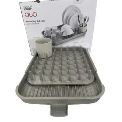 Kệ úp chén bát có thể điều chỉnh kích thước Joseph Joseph màu xám - Duo Expandable Dish Rack (Boxed) - 004755