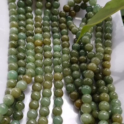 Vòng Chuỗi đeo Cổ hay niệm 108 hạt charm bi kiểu màu vàng Đá cẩm thạch tự nhiên Chuỗi cổ hạt size 7mm xanh ngọc dầu bóng mượt đẹp nữ đeo cổ nhẹ nhàng mát của đá tự nhiên tâm bình yên Món quà tặng Mẹ và người thân ý nghĩa và cho chính bản thân mình ạ