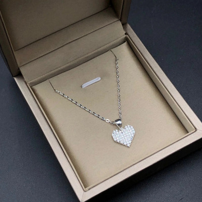 Dây Chuyền , Vòng Cổ Nữ Trái Tim Đính Đá BẠC HIỂU MINH DMD491
