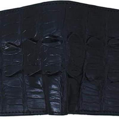 Ví nam da cá sấu BALZIO MWCROC B W01-BL