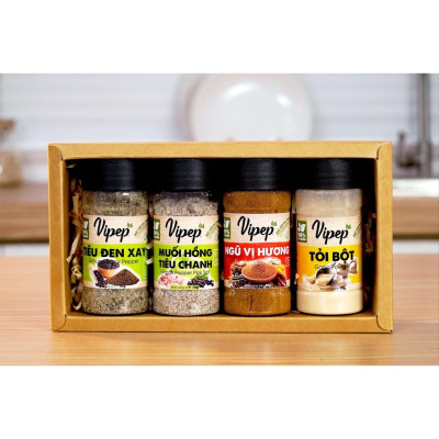 Muối Hồng Tiêu Chanh Tự Nhiên Vipep Hũ Nhựa Tròn 70g