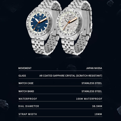 Đồng Hồ Nam Cadisen C8231M1 Chính Hãng Full Box Chống Nước Kính Chống Xước Dây Thép BH 2 Năm Máy Cơ