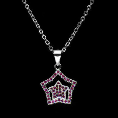 Dây Và Mặt Dây Chuyền Bạc Hiểu Minh DMD138S ngôi sao may mắn