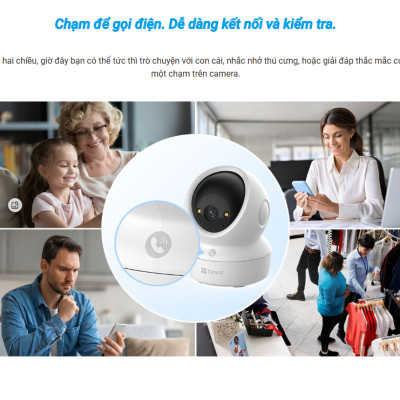 Camera wifi trong nhà EZVIZ H6C G1 4K Sắc nét, AI nhận diện người, thú cưng - hàng chính hãng