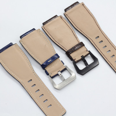 DÂY DA CÁ SẤU THẬT ĐƯỢC HOÀN THIỆN THỦ CÔNG HÀNG CHÍNH HÃNG SONGHAN LEATHER, DÂY ĐỒNG HỒ DA CAO CẤP PHONG CÁCH THỜI TRANG, PHÙ HỢP VỚI DÒNG ĐỒNG HỒ BELL & ROSS SIZE 24mm/24mm, SẢN PHẨM GẮN KÈM KHÓA  BH 6 THÁNG BRCD-00