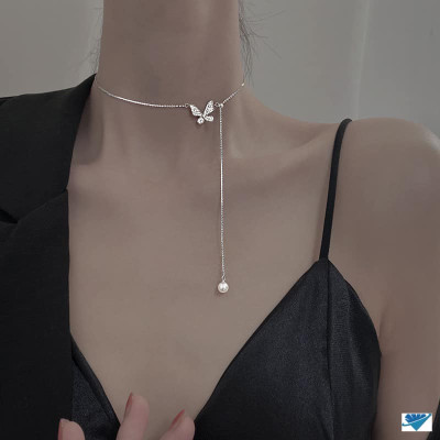 Dây chuyền nữ mặt bướm chất liệu bạc s925 MS94b