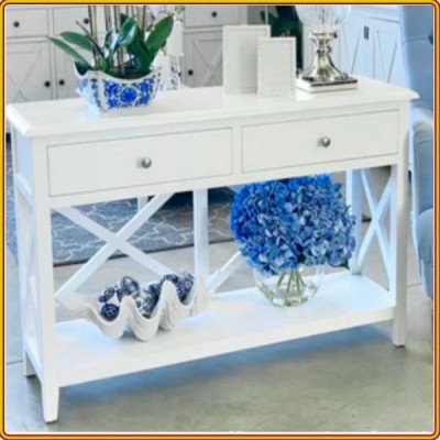 Bàn trang trí Juno Sofa 120 x  35  x 78 cm màu trắng