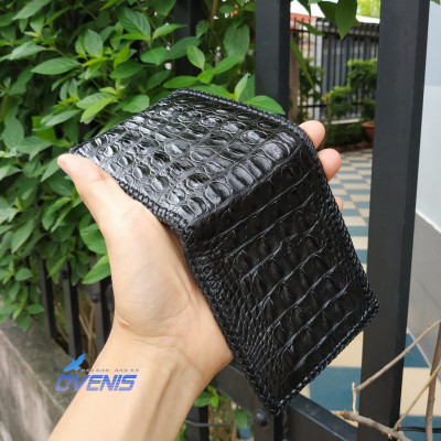  Bóp Ngang Gai Lưng Cá Sấu 2 Mặt Đan Viền Rất Đẹp VS2V01