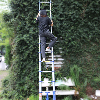 Thang Nhôm Rút đơn Nikawa NK-38 - 13 Bậc - 3.8 Mét - Màu Xanh