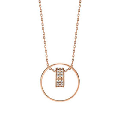 Set Dây Chuyền Vàng 14K Đính Đá CZ