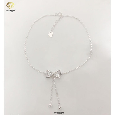 Lắc chân bạc Ý 925 Huệ Ngân - Nơ đẹp RYBJ50077