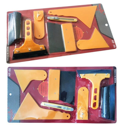 Bộ dụng cụ 7 món dùng dán Tem Decal xe Ô tô Xe Máy - Tặng 1 bộ dán gương hậu