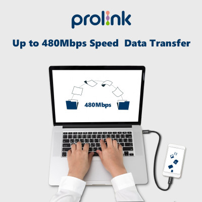 Dây sạc type C to C PROLiNK GCC_240_02 dài 2M, sạc siêu nhanh 240W với chuẩn PD 3.1, truyền dữ liệu tốc độ cao 480Mbps cho Laptop, điện thoại, máy chơi game - Hàng chính hãng