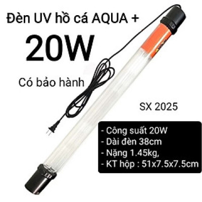 Đèn UV 20W AQUA SUV+ Diệt Khuẩn, Rêu Tảo Hồ Cá Koi , Xử Lý Nước Thải, Nước Sinh Hoạt Trong 7 Ngày