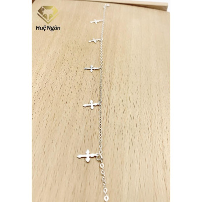 Lắc chân bạc Ý 925 Huệ Ngân-Thánh Giá JL005