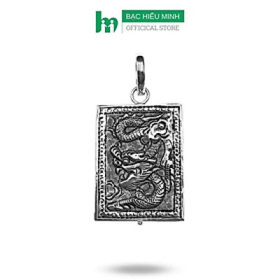 Hộp Đựng Bùa Mặt Dây Chuyền Nam Nữ Bạc Ta Hình Rồng BẠC HIỂU MINH MDN029XL