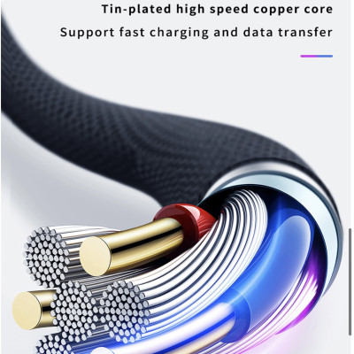 Cáp Wiwu ED-106 USB Và Cáp Dữ Liệu Sạc Nhanh Type-c Sang Type-c 3A Cho Các Thiết Bị Type C Thiết Kế 2 Trong 1, Sạc Nhanh - Hàng Chính Hãng