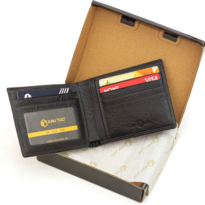 Ví ngang KURO - Da bò vân sần | Anh Tho leather