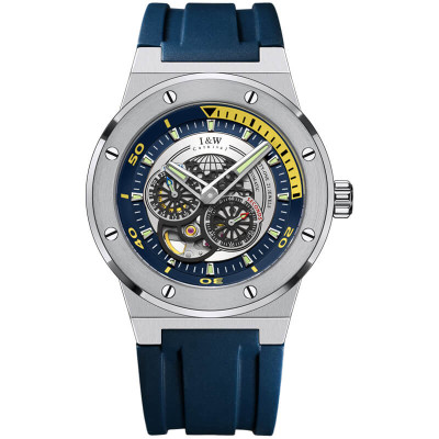 Đồng Hồ Nam I&W Carnival 619G2 Chính Hãng Full Box Chống Nước Kính Chống Xước Dây Silicone BH 5 Năm (Máy Cơ Tự Động)