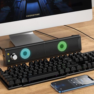 Loa máy tính cao cấp âm thanh sống động 2 trong 1 (bằng dây cắm và có bluetooth) OLAPLE - Hàng nhập khẩu