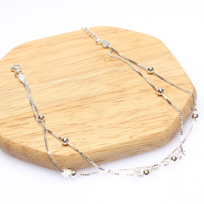 Lắc Chân Nữ Bạc Hiểu Minh LC101 bạc ý