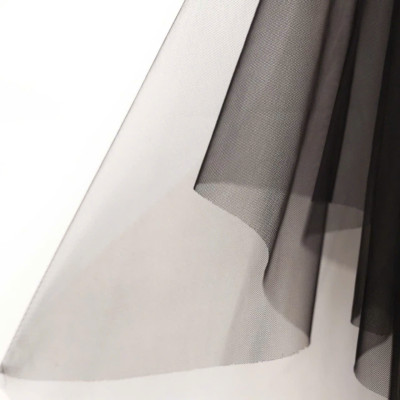 Voan (lúp) Cô dâu và Dạ hội, đi tiệc, sự kiện màu đen đính nơ ruy băng MS: 45533