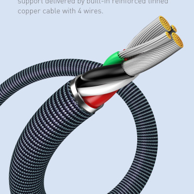 Cáp sạc nhanh và truyền dữ liệu Ba-se-us Crystal Shine Series Fast Charging Data Cable USB to iP 2.4A - Hàng chính hãng