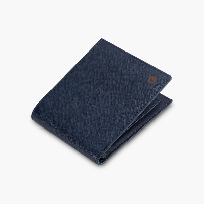 Ví nam Gence dáng ngang da bò Epsom màu xanh C12